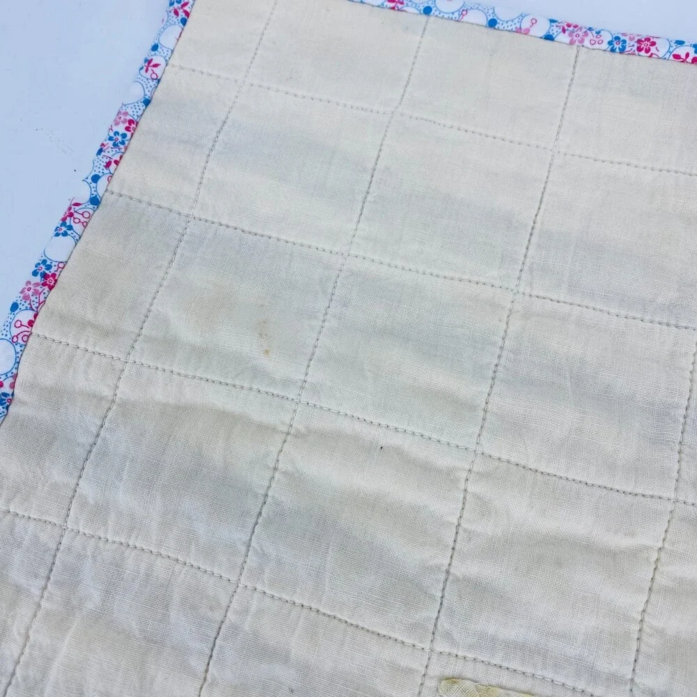 Vintage Handmade Virginia Star Quilt Block 20x20 Cotton Quilt Piece Craft Decor